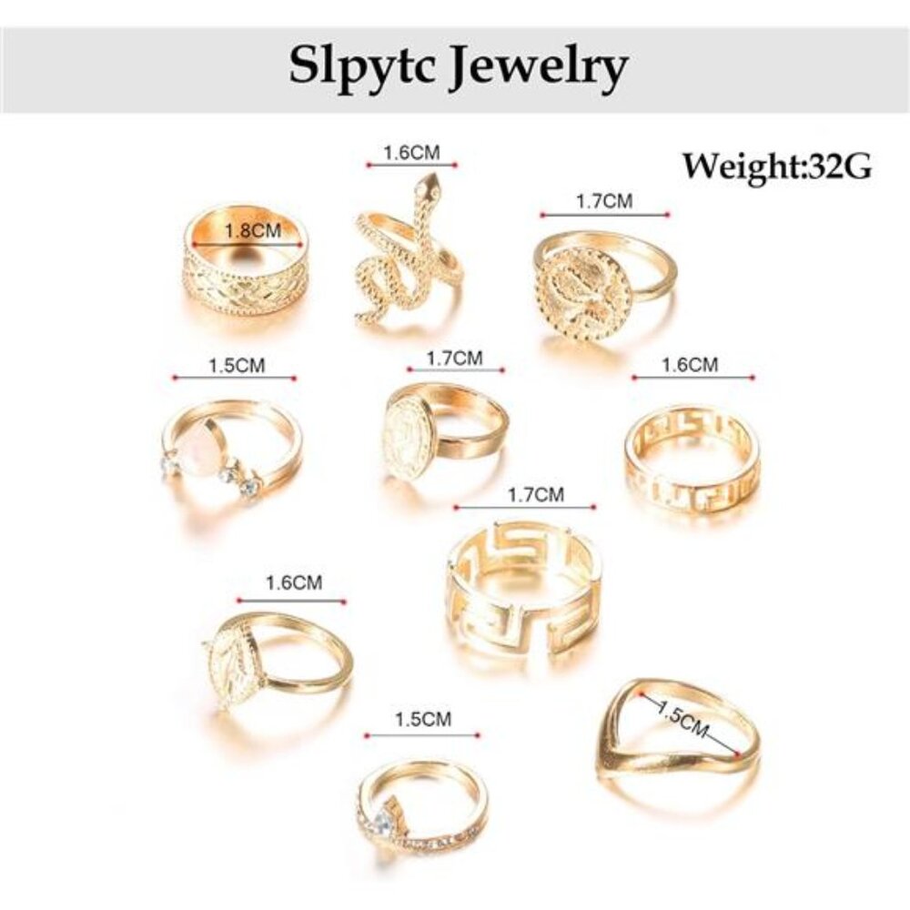 Gold Boho Ring Sets Vintage Stackable Knuckle Rin… - image 7